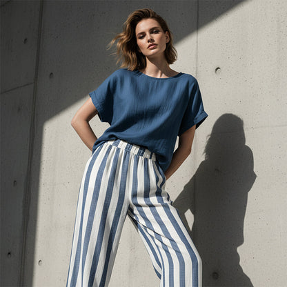 Chic Bohemian Style Two-Piece Lounge Set for Women
