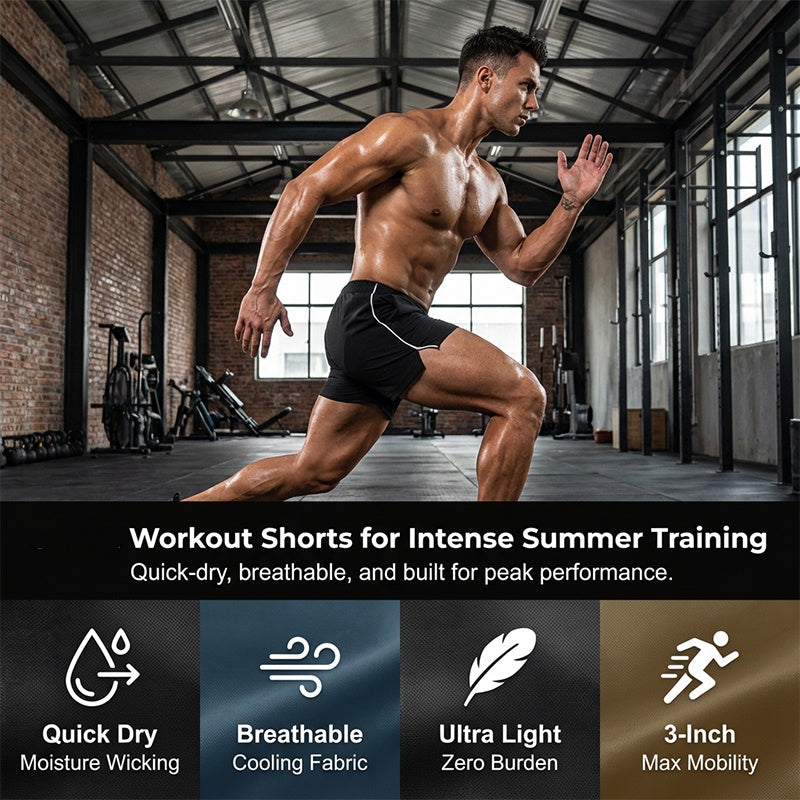 Men's Quick Dry Lightweight Gym Shorts