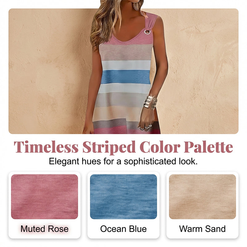 Women's Sleeveless V-Neck Asymmetrical Dress