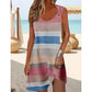 Women's Sleeveless V-Neck Asymmetrical Dress