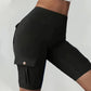 High-Waist Butt-Lifting Athletic Shorts with Pockets