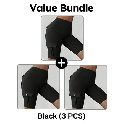 High-Waist Butt-Lifting Athletic Shorts with Pockets