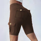 High-Waist Butt-Lifting Athletic Shorts with Pockets