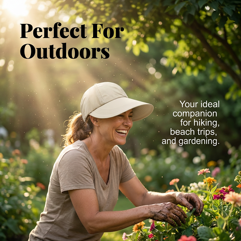 Outdoor Wide Brim Baseball Sun Hat for Women