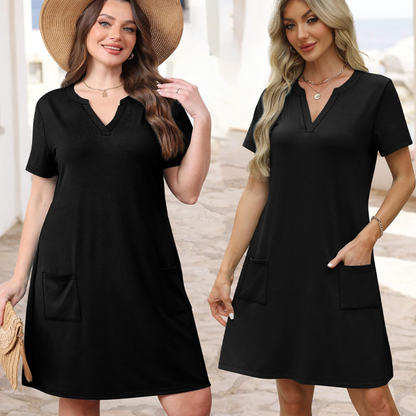 Women's Casual Loose Fit Short Sleeve Dress