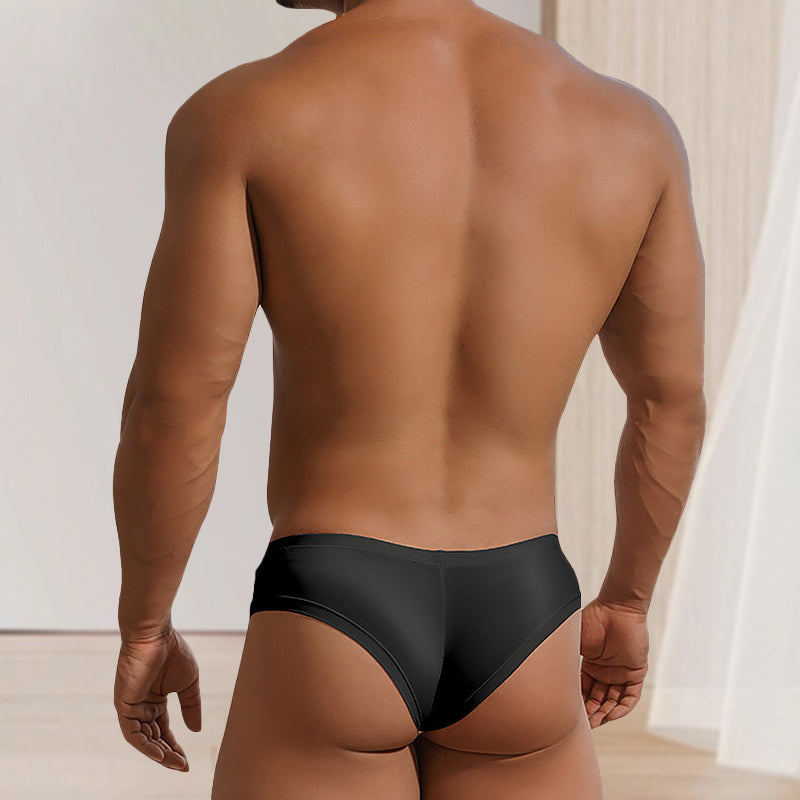 Solid Color Breathable Men's Briefs With Low Waist