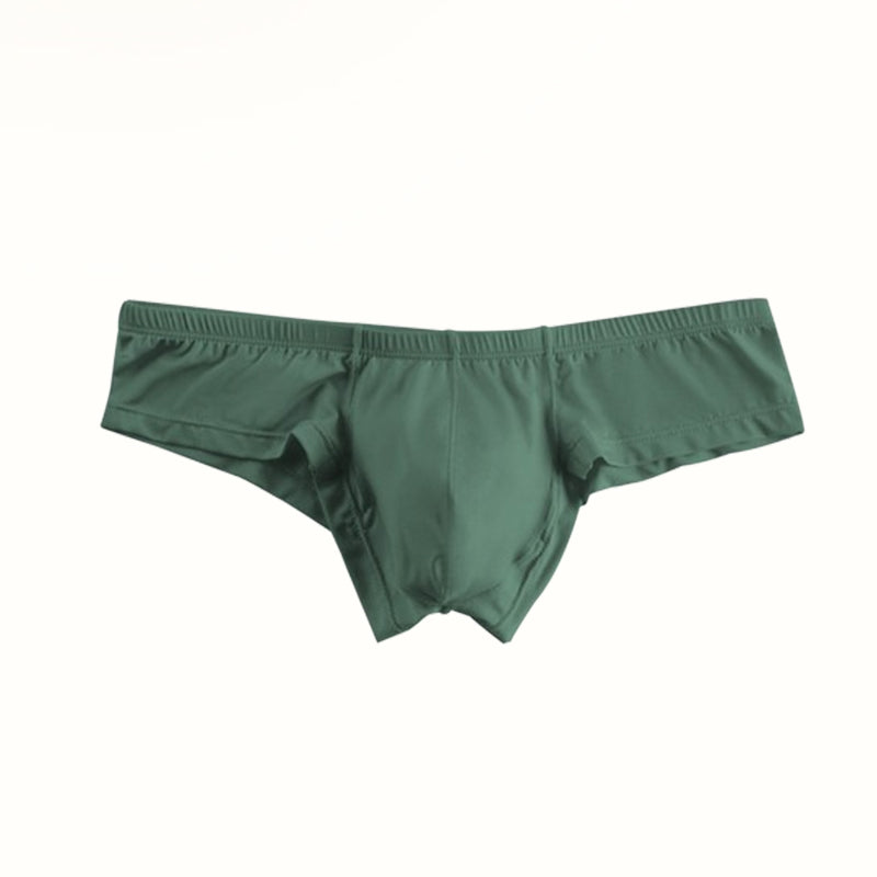 Solid Color Breathable Men's Briefs With Low Waist