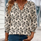 🎁 50% KORTING! Damesmode V-hals Blouse met 3/4 Mouwen – Comfortabel, Stijlvol & Perfect voor Werk of Vrije Tijd