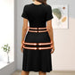 Women’s Elegant Solid-color V-neck Dress with Pockets