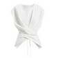 Cross-Wrap & Tie-Back Sleeveless Top