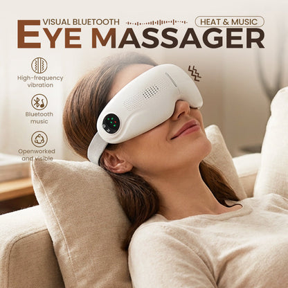 🔥50% OFF! Visual Bluetooth Eye Massager with Heat & Music😴