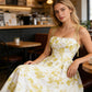 Women's Floral Print Tie-Strap Midi Dress