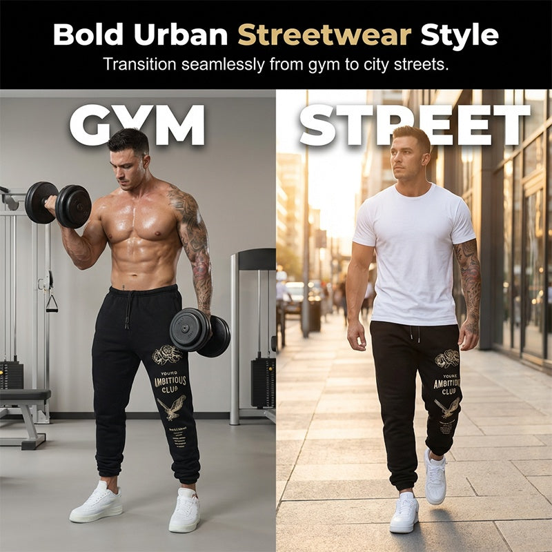 Men's Graphic Print Drawstring Sweatpants