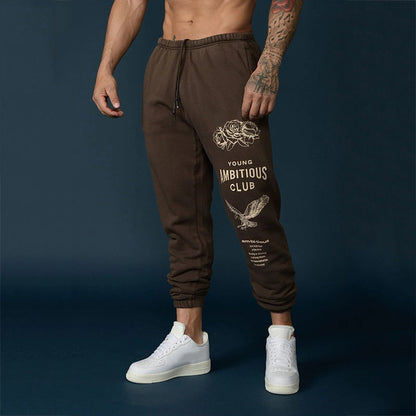 Men's Graphic Print Drawstring Sweatpants
