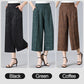 Jacquard ice silk wide-leg pants