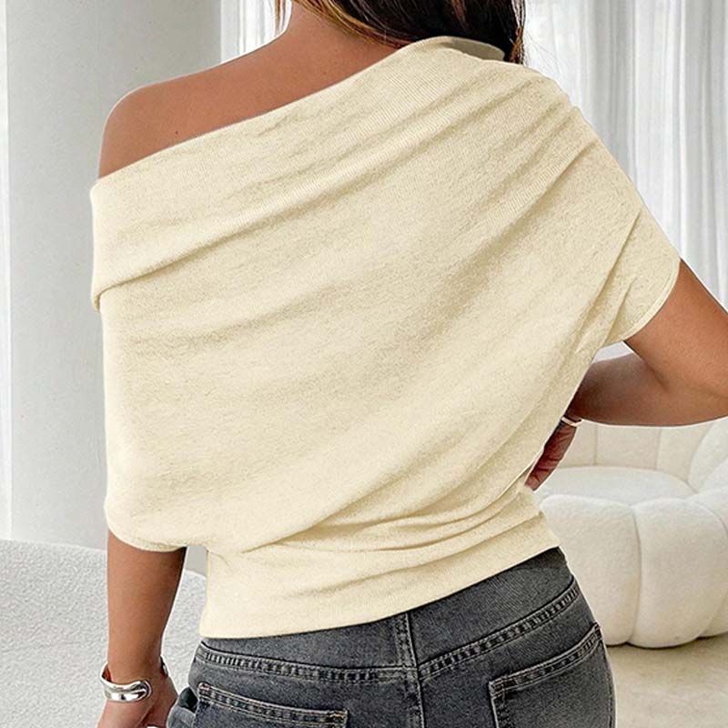 Women's Asymmetrical Off-Shoulder Batwing Sleeve Top