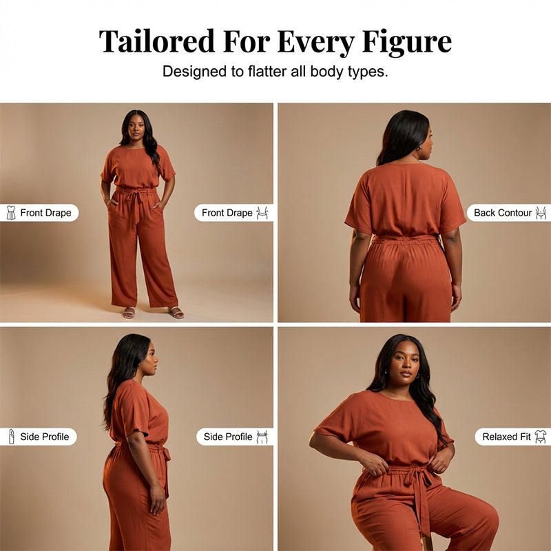 Women's Sleeveless Top & Wide-Leg Pants Set