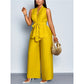 Women's Sleeveless Top & Wide-Leg Pants Set