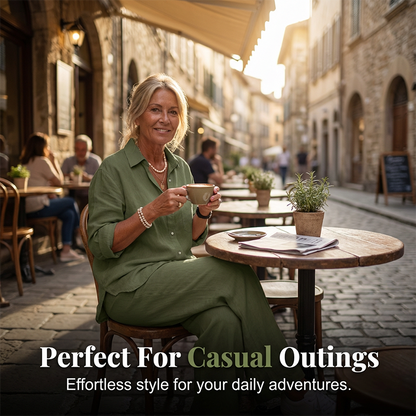 Women's Cotton-Linen Two-Piece Set