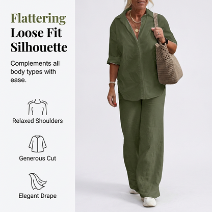 Women's Cotton-Linen Two-Piece Set