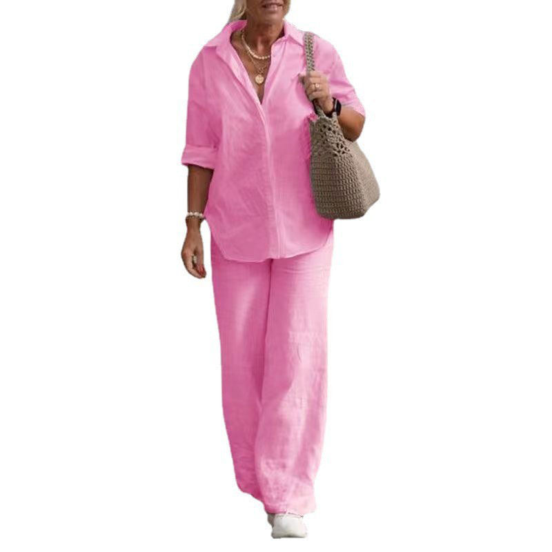 Women's Cotton-Linen Two-Piece Set