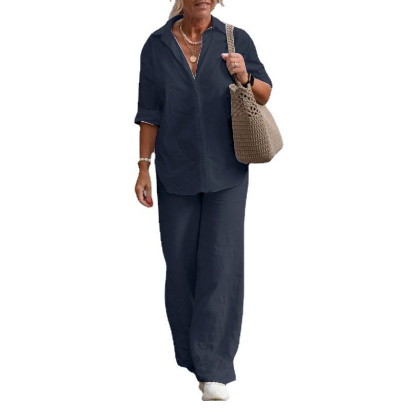 Women's Cotton-Linen Two-Piece Set