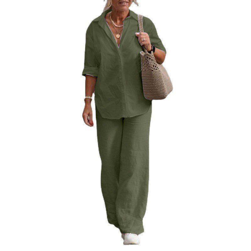 Women's Cotton-Linen Two-Piece Set