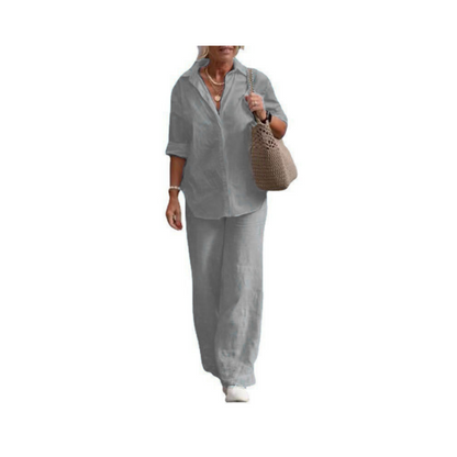 Women's Cotton-Linen Two-Piece Set