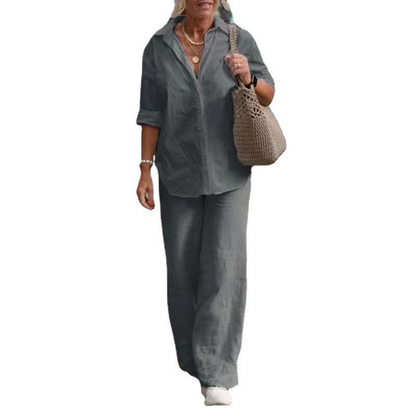 Women's Cotton-Linen Two-Piece Set