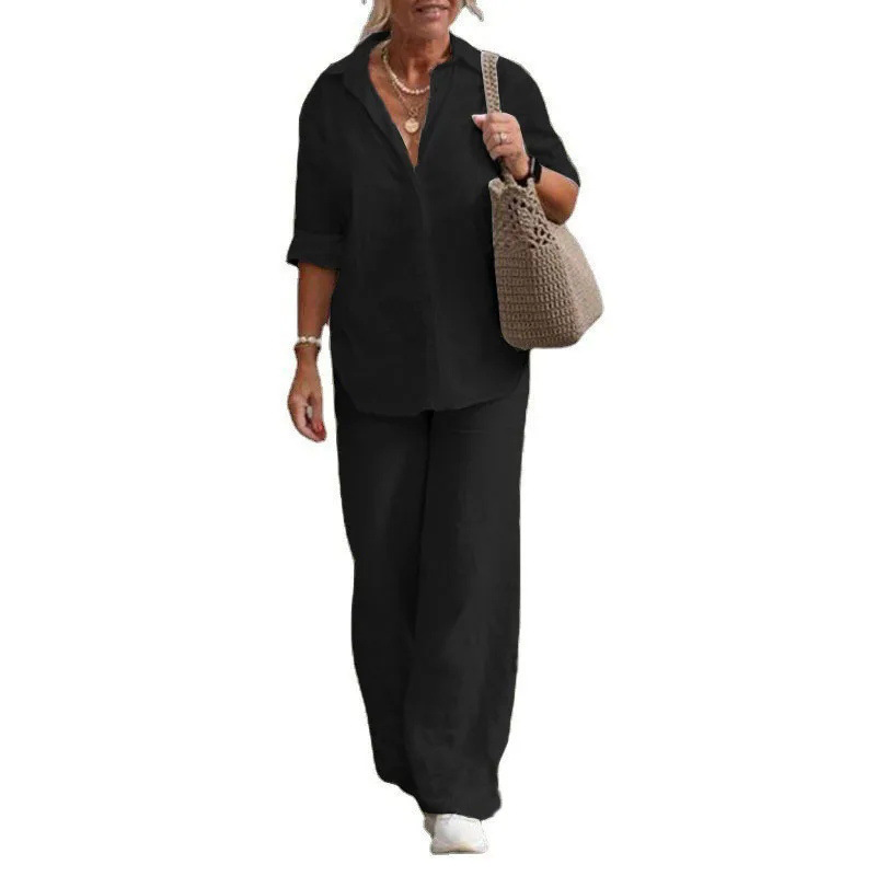 Women's Cotton-Linen Two-Piece Set