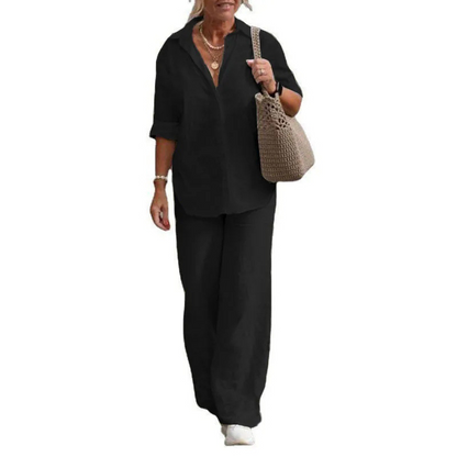 Women's Cotton-Linen Two-Piece Set