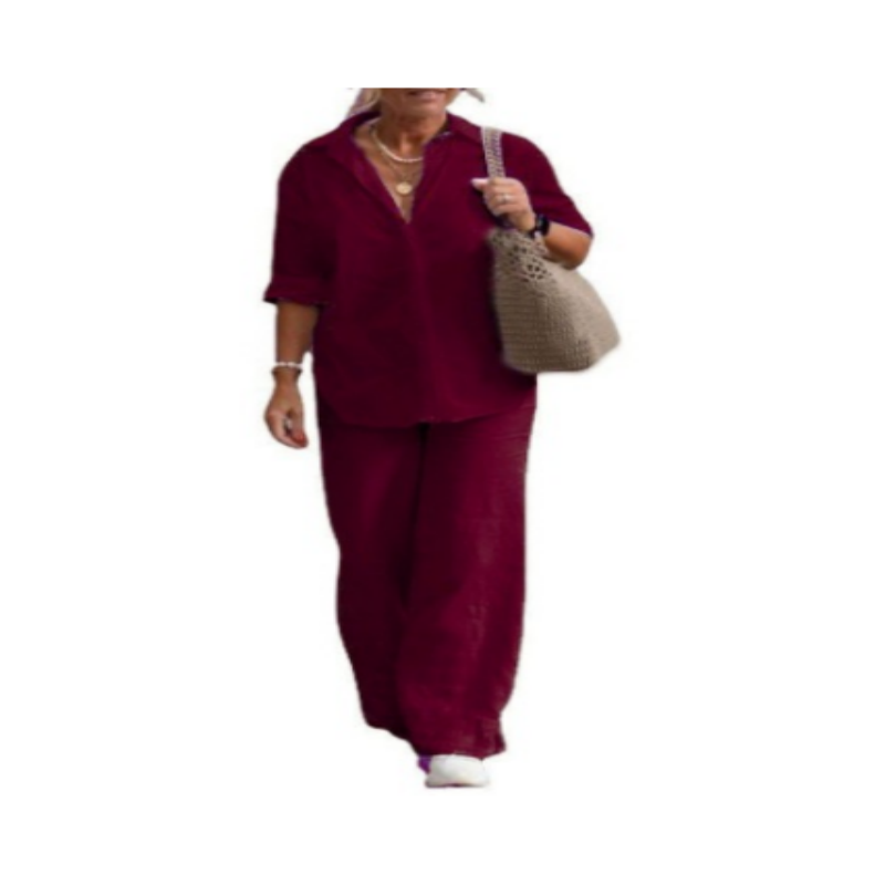 Women's Cotton-Linen Two-Piece Set