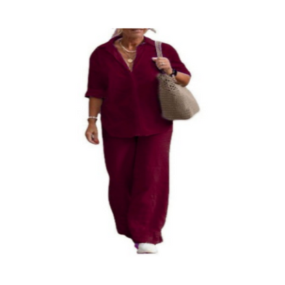 Women's Cotton-Linen Two-Piece Set