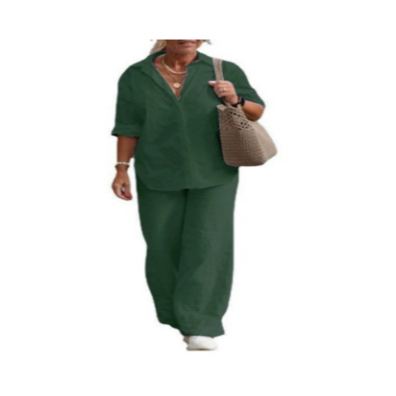 Women's Cotton-Linen Two-Piece Set