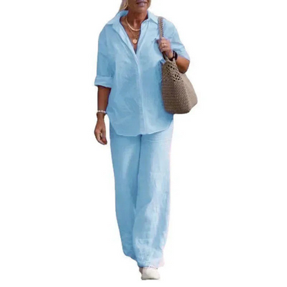Women's Cotton-Linen Two-Piece Set