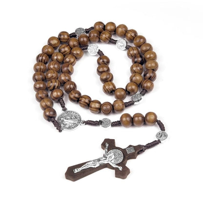 Rosary of Saint Benedict made of black wood