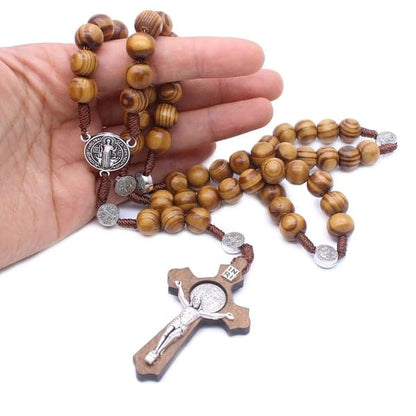Rosary of Saint Benedict made of black wood