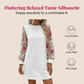 Women's Floral Embroidered Mesh Sleeve Dress