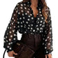 Women’s Button-Down Polka Dot Shirt
