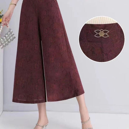 Women's Casual Breathable High Waist Wide Leg Pants