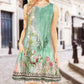 Women's sleeveless printed dress with pockets