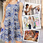 Women's sleeveless printed dress with pockets