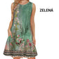 Women's sleeveless printed dress with pockets