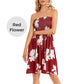 Boho Printed Strapless Mini Dress