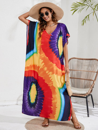 Print Beach Cover-up Long Dress