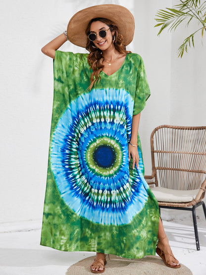 Print Beach Cover-up Long Dress