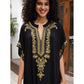 Embroidered Maxi Dress with Side Slit