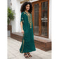 Embroidered Maxi Dress with Side Slit