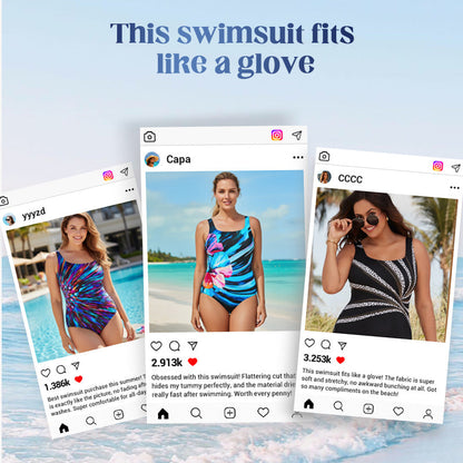 Women's Printed One-Piece Swimsuit