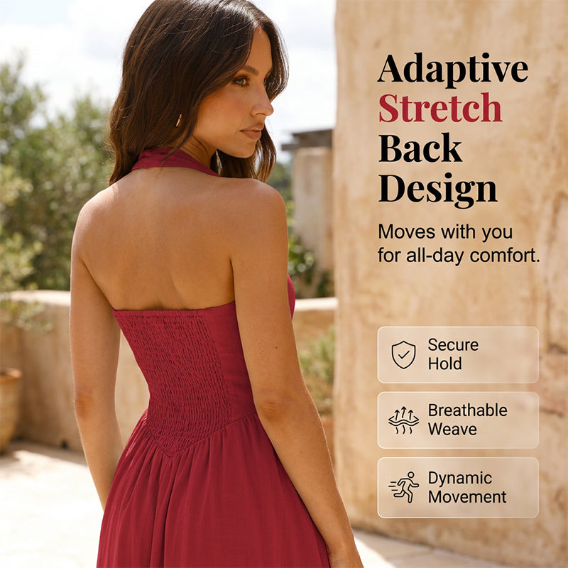 Women’s Halter Smocked Back Dress